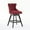 Wine Red, variant on Swivel Bar Stools Set of 2, Velvet Counter Height Bar Stools with Back, Swivel Dining Chair with Button Tufted and Wooden Legs, Kitchen Chair Counter Stools for Kitchen Island Kitchen Counter, Beige