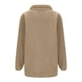 thumbnail image 5 of Great Gifts for Less Ofreoo Women's Fleece Fleece Button Up Outwear Long Sleeved Hoodless Casual Jacket Jackets for Women, 5 of 8