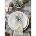 thumbnail image 2 of Green Flowers Cloth Napkins Set of 8 Reusable Dinner Napkins, Vintage Country Ethnic Tribal Artwork Cocktail Napkin Washable Table Napkins for Wedding/Holiday Party/Baby Shower 20"x20", 2 of 7