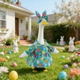 thumbnail image 7 of Easter Goose Outfit Goose Clothes, Spring Porch Goose Outfit, Lawn Garden Concrete Goose Outfits with Cute Bunny Ear Hat and Colorful Scarf, for 23"/17" Cement or Plastic Goose Statue, 7 of 7