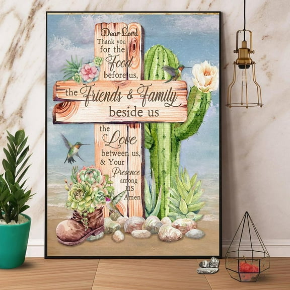 Hummingbird Dear Lord Thank You For The Food Before Us Paper Poster No Frame Matte Wall Art Decor 11 x 17 Inch Poster