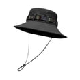 thumbnail image 3 of Sombrero tipo pescador cómodo de ala ancha y ajustable para la playa, ideal para jugar al golf o actividades al aire libre. Negro, 3 of 9