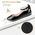 thumbnail image 4 of HOMEHOT Girls Mary Jane Dress Shoes Ballerina Flats for Princess Uniform Shoes for Little/Big Kids with Ankle Strap Bowknot Shoes Black Size 1, 4 of 7