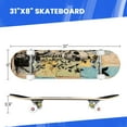 thumbnail image 3 of Complete Skateboards for Beginners,7 Layer Canadian Maple Double Kick Deck,31''Pro Cruiser Retro Skate Board, 3 of 5