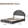 thumbnail image 5 of 4 EVER WINNER Full Size Bed Frame, Boucle Upholstered Bed Frame with Headboard, Gray Full Bed Frame, Gray, 5 of 6