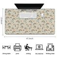 thumbnail image 5 of Long Mouse Pads for Desk,Brown Cartoon Unicorn Rainbow Cloud Heart Star Desk Mats on Top Of Desks, Desk Mouse Pad Extra Large with 3mm Non-Slip Base and Stitched Edge for Gaming,Work,Home 47.3"x23.6", 5 of 5