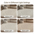 thumbnail image 7 of ODIKA 2'x3' Washable Throw Rug Beige Border Distressed Geometric Frame Weathered Colored Neutral for Hallway, Study Room, Non-Slip Low Profile, Flatwoven, 7 of 7
