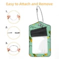 thumbnail image 2 of Square PU Leather 2 Pack Travel Tag - Bag Tag - Suitcase Tag with Privacy Cover and Stainless Steel Ring - Suitable for Travel, Backpack, and Handbag Pineapple, 2 of 7