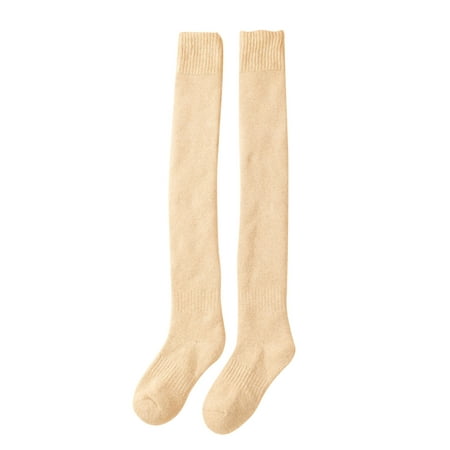 

Qufokar Winter Clothing for Women Fuzzy Socks for Women Women Knit Thigh High Socks Over The Knee High Leg Warmers Winter Long Boot Stockings