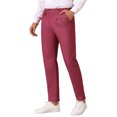 thumbnail image 4 of Pantalones de vestir INSPIRE CHIC para hombres, con pliegues en la parte delantera, pierna cónica, pantalones chinos de negocios 36 rojos, 4 of 6