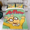 thumbnail image 4 of Arthur Conjunto de sábanas temático, trío de piezas, cómodo y amigable con la piel, diseño único, regalo de decoración para el hogar para familiares, amigos y fans,135cm *200cm, 4 of 6