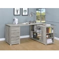 thumbnail image 2 of Yvette 60-inch 3-drawer L-Shape Computer Desk Grey Driftwood, 2 of 13