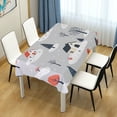 thumbnail image 4 of Yayeee Tablecloths 60" x 120" Rectangle Wrinkle Resistant Party Table Cover, Cartoon Blue Houses, 4 of 8