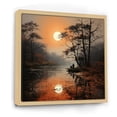 thumbnail image 2 of Designart "Misty Morning by the Orange Lake Reflections III" Landscapes Floater Framed Canvas Print, 2 of 7