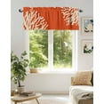 thumbnail image 6 of Rod Pocket Window Valances Classic Ocean Beige Coral on Orange Short Kitchen Curtains Abstract Marine Window Treatment Drapes for Bedroom Bathroom Living Room 42x18In,1 Panel, 6 of 7