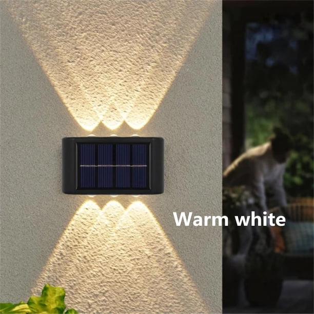 1pc Solar Waterproof Wall Light For Outdoor Decoration, 6 LED Lights, Wall Light For Courtyard, Street, Landscape, Garden