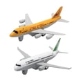 thumbnail image 2 of TISHITA 2 Pcs Modèle d'Avion Jouet de Collection pour Garçon pour Commémorer Étagères de Table Jaune Blanc, 2 of 8