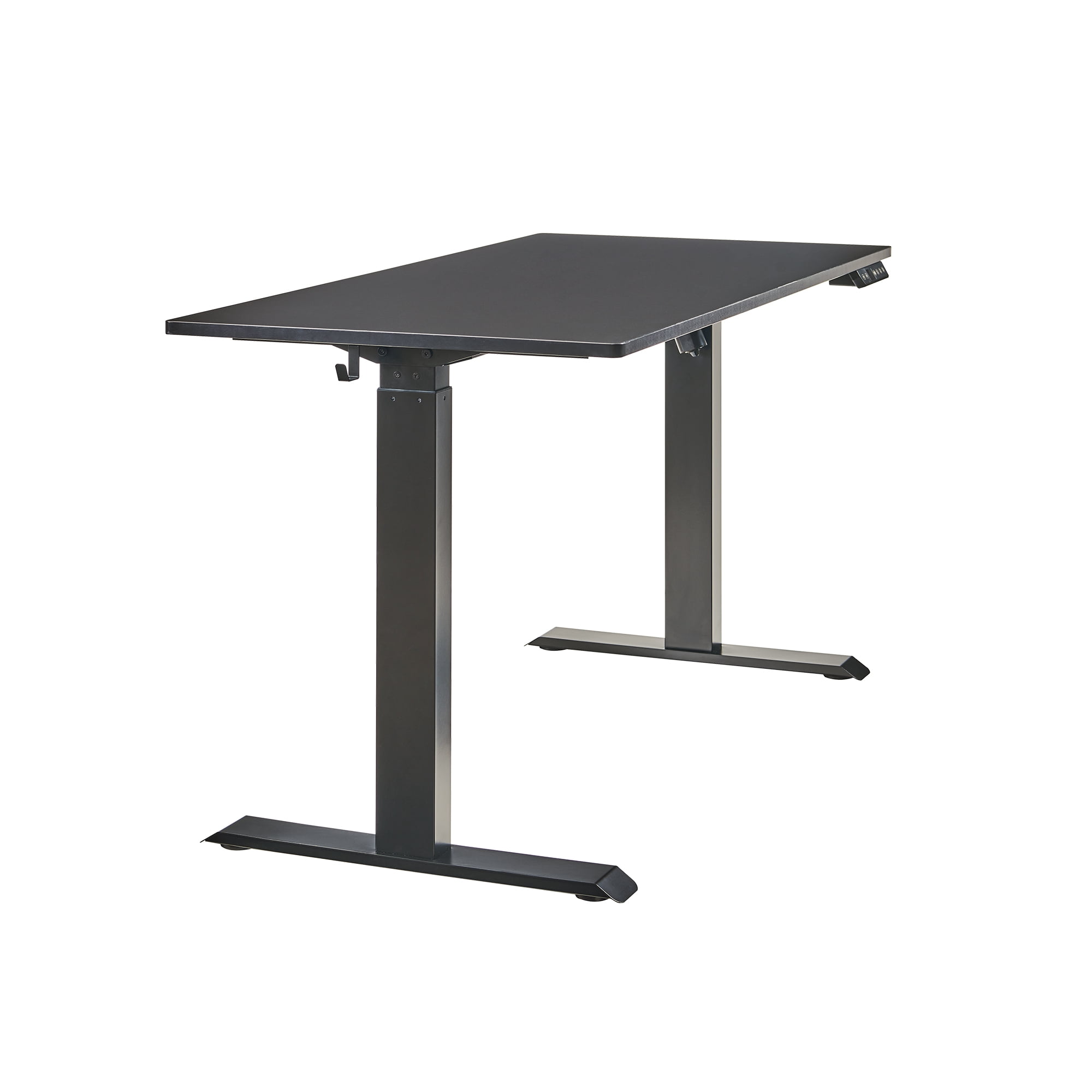 Electric Standing Desk, Adjustable Height Stand up Desk, 24x48 Inches Sit Stand Home Office Desk,Black Frame/Black Top
