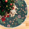 thumbnail image 5 of FMSHPON Snowflake Santa Xmas Tree Xmas Christmas Tree Skirt Stand Mat for Holiday Party Decoration Indoor Outdoor 48 inches, 5 of 6