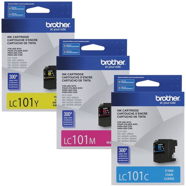 Brother LC-101 Standard Yield Ink Cartridge Set Colors Only (CMY ...