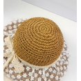 thumbnail image 4 of Sombrero de paja plegable para mujer, anti-UV (caqui), gorro de paja panamá para mujer, ala ancha, gorro de playa de moda, decoración de lazo, 4 of 4