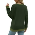 thumbnail image 3 of Chiccall Women's Colorblock Sweatshirts Crew Neck Pullover Tops Casual Trendy Fall Long Sleeve Blouse, 3 of 5