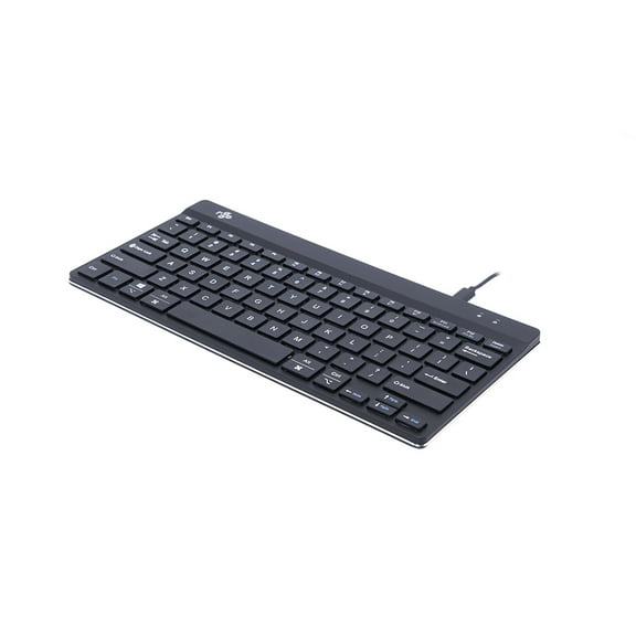 R-Go Compact Break Wired USB-C Ergonomic Keyboard Black RGOCOUSWDBL