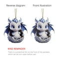 thumbnail image 4 of WUSUOWEI Dragon Christmas Tree Hanging Ornament 2D Flat Christmas Tree Decoration Acrylic Christmas Hanging Ornament Gothic Holiday Festive Car Window Pendant Decor, 4 of 7