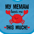 thumbnail image 4 of Inktastic Memaw Loves Me Grandson Boys or Girls Baby Bib, 4 of 4