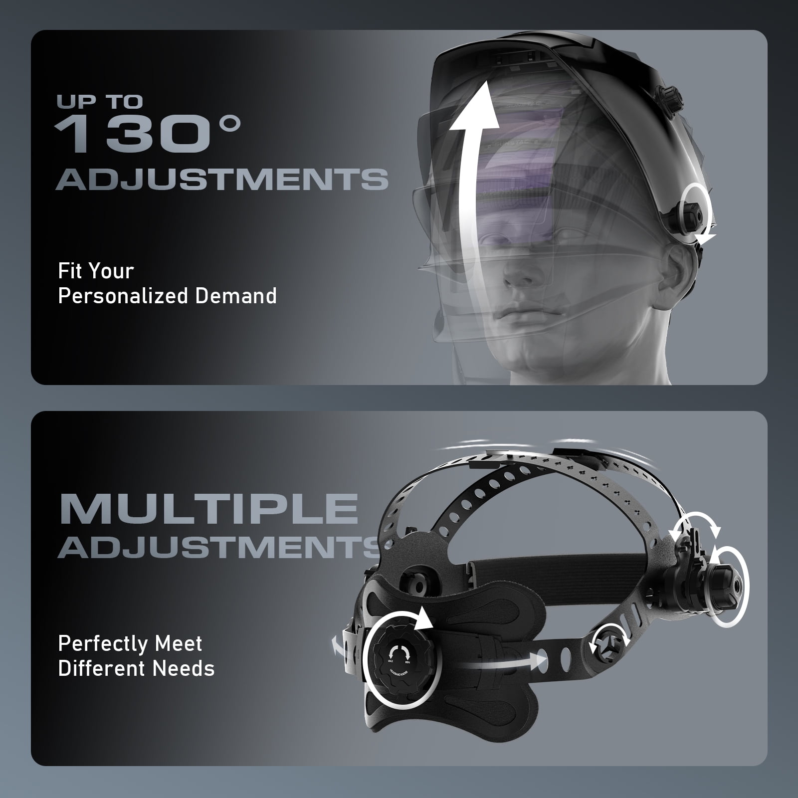 1/1/1/1 Optical Clarity Welding Helmet True Color Auto Darkening Welding Hood Wide Shade 4/9-13 for TIG MIG ARC Welding
