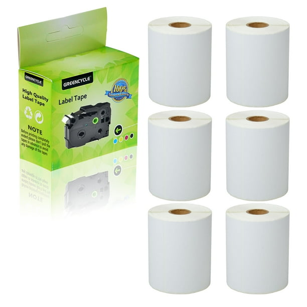 GREENCYCLE 6 Roll (250 Labels/Roll) Compatible Direct Thermal Paper