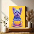 thumbnail image 6 of Yorkshire Terrier Teacup Canvas Wall Art, Puppy Pet Print for Living Room, Bedroom, Office, Coffee Shop and Nursery Decor, 6 of 8