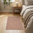 thumbnail image 3 of ODIKA 2'x3' Dusty Rose Botanical Mallow Floral Washable Doormat Intricate Hand Drawn Motifs With Delicate Foliage Vines Traditional Non-Slip, Low Pile for Entryway, Kitchen, Laundry Room, 3 of 7