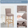 thumbnail image 2 of Stretch Bar Stool Covers Pub Counter Stool Chair Slipcover for Dining Room Cafe Furniture Bar Stool Slipcover Washable Removable High Stool Seat Cover with Back(Sand,Set of 4), 2 of 7