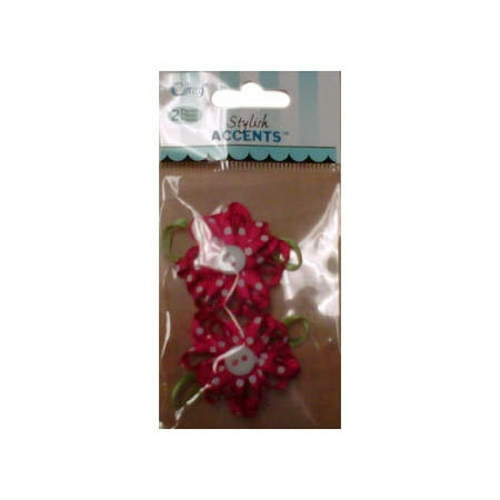 Berwick Offray Sa Flower Button Red Accessory Ribbon