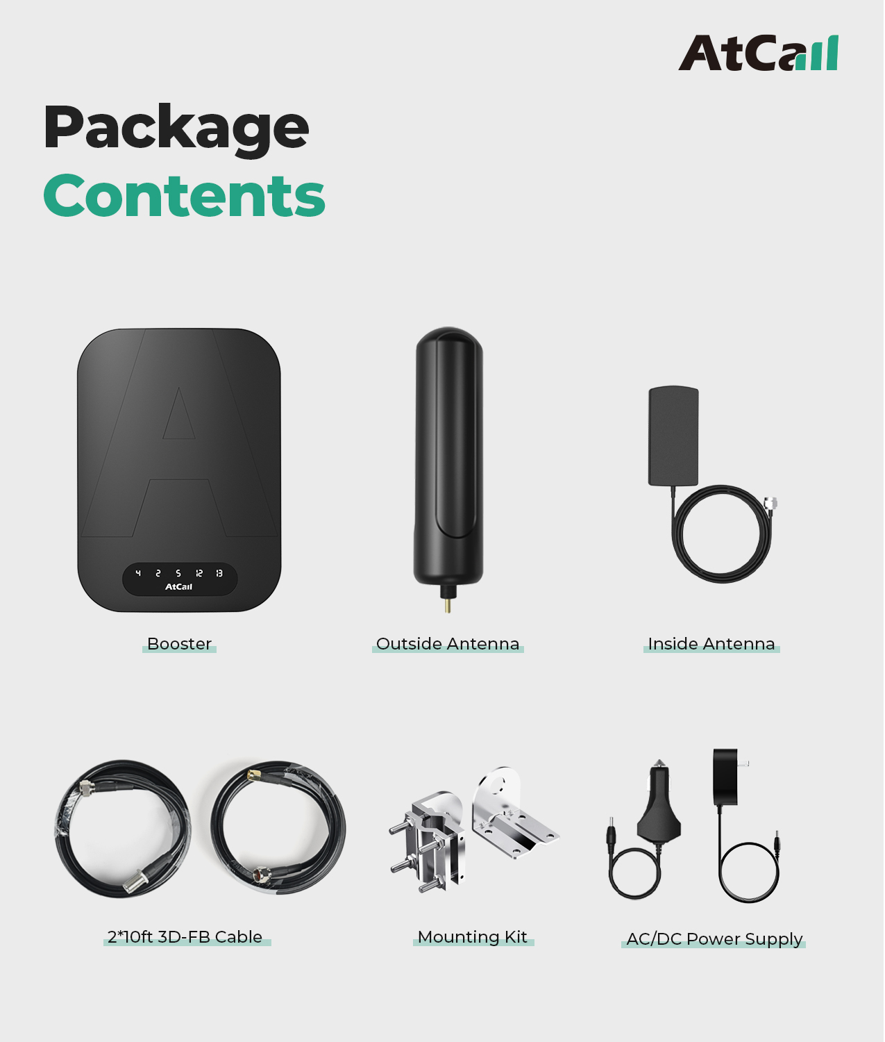 Cell Phone Booster for RV Truck, Omni-Directional Antenna, 5G Compatible, Band 12/17/13/5/2/25/4/66, Cell Phone Signal Booster Support All U.S. Carriers - AT&T T-Mobile Verizon, FCC Approved