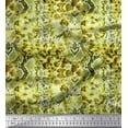 thumbnail image 1 of Soimoi Green polyester Crepe Fabric Leopard & Snake Animal Skin Print Fabric by the Yard 52 Inch Wide, 1 of 3