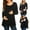 Black, variant on Kiplyki Women Maternity Long Sleeve Double Layer Nursing Tops T-shirt For Breastfeeding