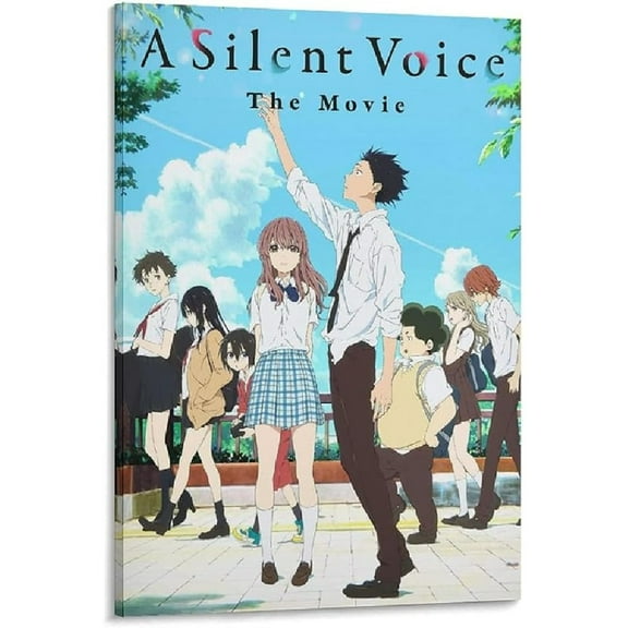 GUNKY A Silent Voice Anime Poster Posters Wall Art Painting Canvas Gift Living Room Prints Bedroom Decor Poster Artworks 12x18inch(30x45cm)