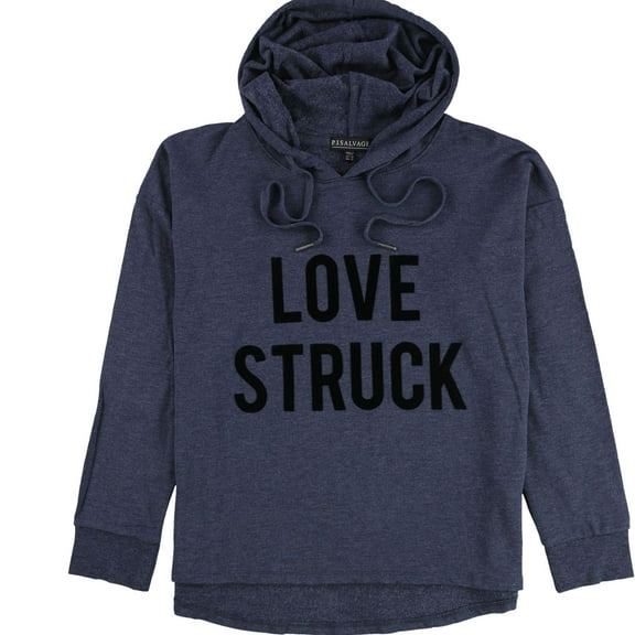 P.J. Salvage Womens Love Struck Pajama Hoodie, Blue, X-Small