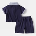 thumbnail image 4 of Toddler Boys Outfit Sets 6-12 Months 12-24 Months 2t 3t 4t 5t 6t 7t Children Children Soft Short Sleeve T Shirts Tops + Shorts Casual Two Piece Summer Kids Boys Outfits Sets(Navy,3-4 Years), 4 of 4