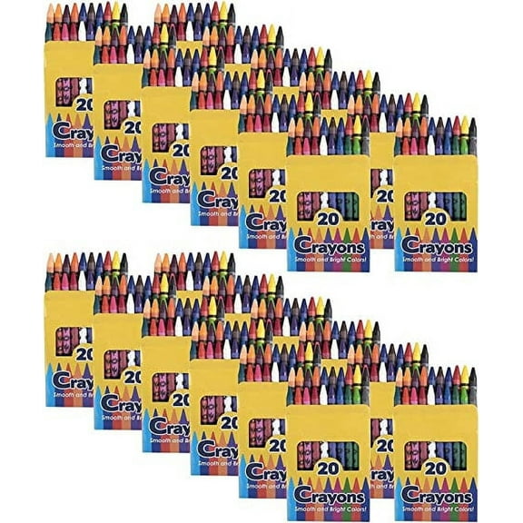 100 Pack of Crayons Containing 20 Crayons Per Box for Coloring - 2000 Count Crayons Total
