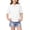 White, variant on Ruyang Teen Girls Cotton Linen Short Sleeve Lapel Solid Baggy T Shirts Summer Lightweight Breathable Workout Tee Tops
