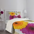 thumbnail image 5 of Ambesonne Flower Quilted Bedspread Set 2 Pcs, Luck Colorful, Twin Size, Multicolor, 5 of 6