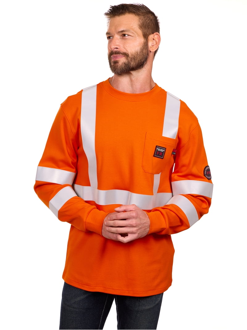 Bass Creek Outfitters Men's Flame Resistant Hi-Vis Safety Long