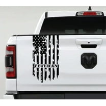 AnyStickerYouWant Veteran Vietnam Retired Distressed American USA US Flag Truck Tailgate Vinyl Decal Compatible with Most Pickup Trucks – Decal (11" x 20")