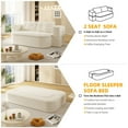 thumbnail image 6 of 2-in-1 Convertible Sleeper Sofa Bed,78.7" Modern Foldable Sofa Plush Corduroy Fabric Sofa,Deep Seat Sofa Couch for Living Room, Bedroom,Beige, 6 of 7