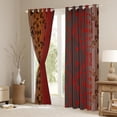 thumbnail image 3 of Homewish Red Brown Aztec Black Out Curtains for Adult, Hippie Stripes Abstract Curtains Pack of 2 (42x63 Each), Southwestern Style Bedroom Curtains, Curtains Blackout Decor, 3 of 6