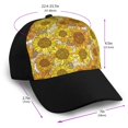 thumbnail image 2 of Naloa Sunflowers1 Adult adjustable Print Baseball Hat, Patchwork curved brim baseball capfor Men and Women, One Size, 2 of 5