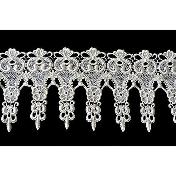 Altotux 6" Ivory Vintage Guipure Venice Lace by Yard 100% Rayon